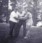 carol, jim, dianne at shubat's july 1956--10th grade